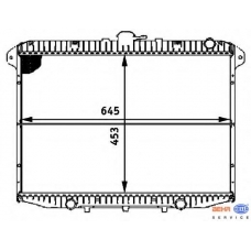 8MK 376 706-591 HELLA Радиатор, охлаждение двигателя