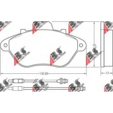 36764 ABS Комплект тормозных колодок, дисковый тормоз