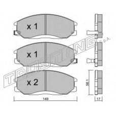 373.0 TRUSTING Комплект тормозных колодок, дисковый тормоз