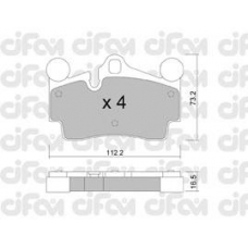 822-655-0 CIFAM Комплект тормозных колодок, дисковый тормоз