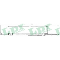 C0623B LPR Трос, стояночная тормозная система