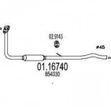 01.16740 MTS Труба выхлопного газа