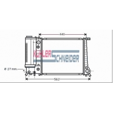1407901 KUHLER SCHNEIDER Радиатор, охлаждение двигател