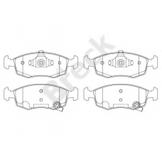 25323 00 702 10 BRECK Комплект тормозных колодок, дисковый тормоз