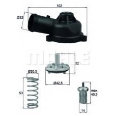 TI 244 83D MAHLE Термостат, охлаждающая жидкость