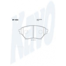 BP-4562 KAVO PARTS Комплект тормозных колодок, дисковый тормоз