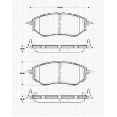 8110 68182 TRISCAN Комплект тормозных колодок, дисковый тормоз