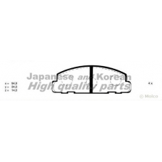 D091-01 ASHUKI Комплект тормозных колодок, дисковый тормоз