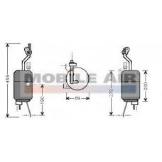 1800D310 VAN WEZEL Осушитель, кондиционер