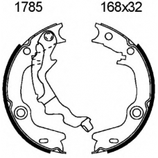 01785 BSF Комплект тормозных колодок, стояночная тормозная с