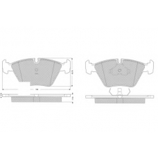 PF10692 PROCODIS FRANCE Комплект тормозных колодок, дисковый тормоз