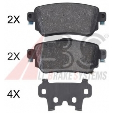 35063 ABS Комплект тормозных колодок, дисковый тормоз