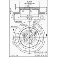 09.6912.10 BREMBO Тормозной диск