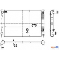 8MK 376 732-511 HELLA Радиатор, охлаждение двигателя
