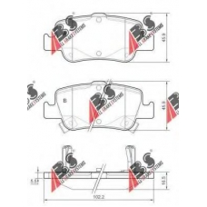 37616 OE ABS Комплект тормозных колодок, дисковый тормоз