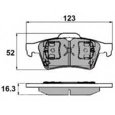NP2008 NATIONAL Комплект тормозных колодок, дисковый тормоз