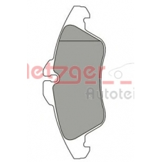 1170071 METZGER Комплект тормозных колодок, дисковый тормоз