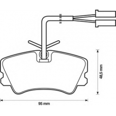 571410S STOP Комплект тормозных колодок, дисковый тормоз
