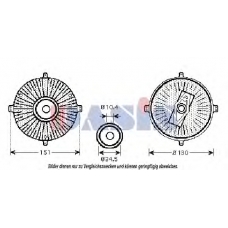 128037N AKS DASIS Сцепление, вентилятор радиатора
