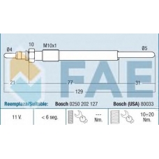 74196 FAE Свеча накаливания