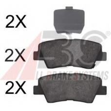 37777 ABS Комплект тормозных колодок, дисковый тормоз