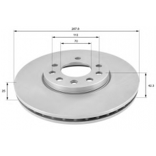 ADC1107V COMLINE Тормозной диск