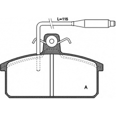BPA0128.02 OPEN PARTS Комплект тормозных колодок, дисковый тормоз