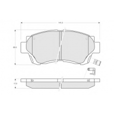 PF1372 PROCODIS FRANCE Комплект тормозных колодок, дисковый тормоз