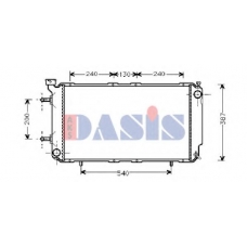 350009N AKS DASIS Радиатор, охлаждение двигателя