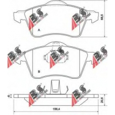 36986 OE ABS Комплект тормозных колодок, дисковый тормоз