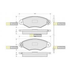 BD S085P STARLINE Комплект тормозных колодок, дисковый тормоз