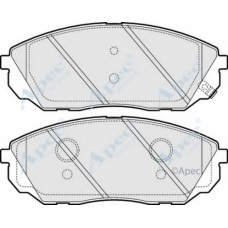 PAD1556 APEC Комплект тормозных колодок, дисковый тормоз