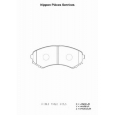 M360A13 NPS Комплект тормозных колодок, дисковый тормоз