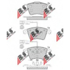37482 OE ABS Комплект тормозных колодок, дисковый тормоз