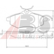 P 61 074 ABS Комплект тормозных колодок, дисковый тормоз