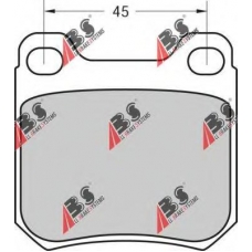 36624/1 ABS Комплект тормозных колодок, дисковый тормоз