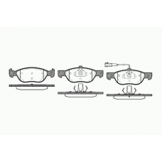 0587 21 KAWE Комплект тормозных колодок, дисковый тормоз