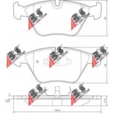 36755 OE ABS Комплект тормозных колодок, дисковый тормоз