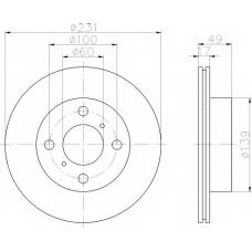 8DD 355 108-571 HELLA Тормозной диск
