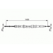 1 987 482 103 BOSCH Трос, стояночная тормозная система