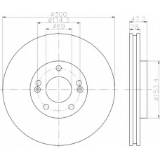 8DD 355 114-511 HELLA Тормозной диск