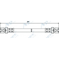 HOS3012 APEC Тормозной шланг