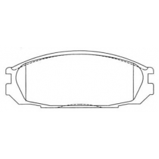 ASN-2004 AISIN Комплект тормозных колодок, дисковый тормоз