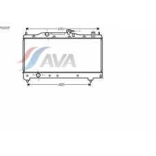 TO2237 AVA Радиатор, охлаждение двигателя