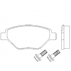 MDB2591 MINTEX Комплект тормозных колодок, дисковый тормоз