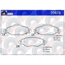 20478 GALFER Комплект тормозных колодок, дисковый тормоз