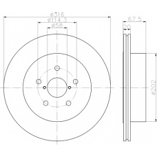 MDC2554 MINTEX Тормозной диск