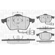 363916060130 MAGNETI MARELLI Комплект тормозных колодок, дисковый тормоз