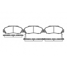 P2513.02 WOKING Комплект тормозных колодок, дисковый тормоз