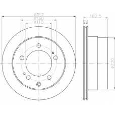 8DD 355 120-061 HELLA Тормозной диск